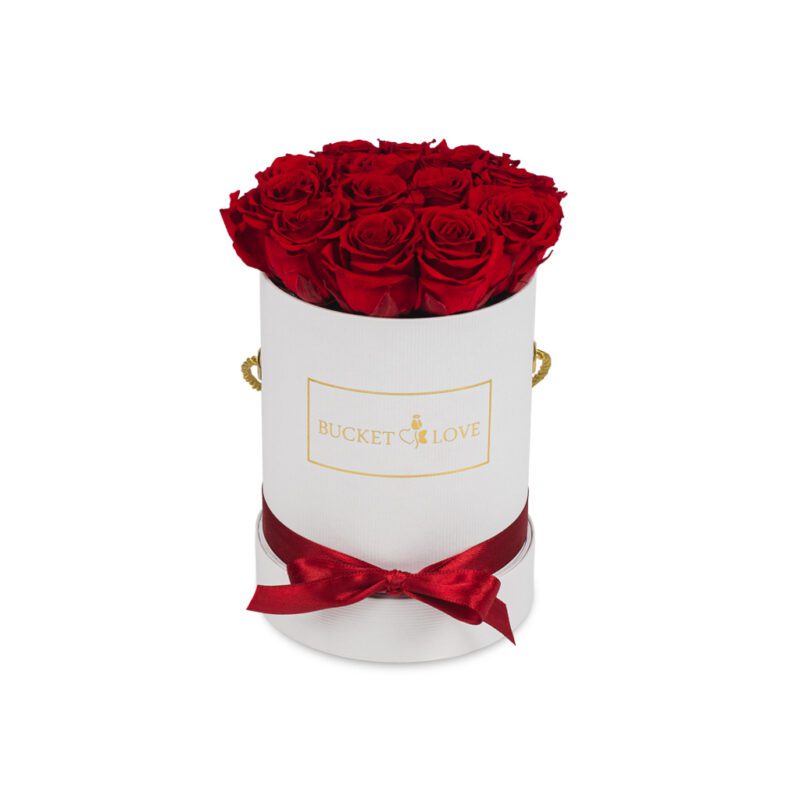 Delivery-of-flowers-to-home-perpetual roses-Bucket-of-Love
