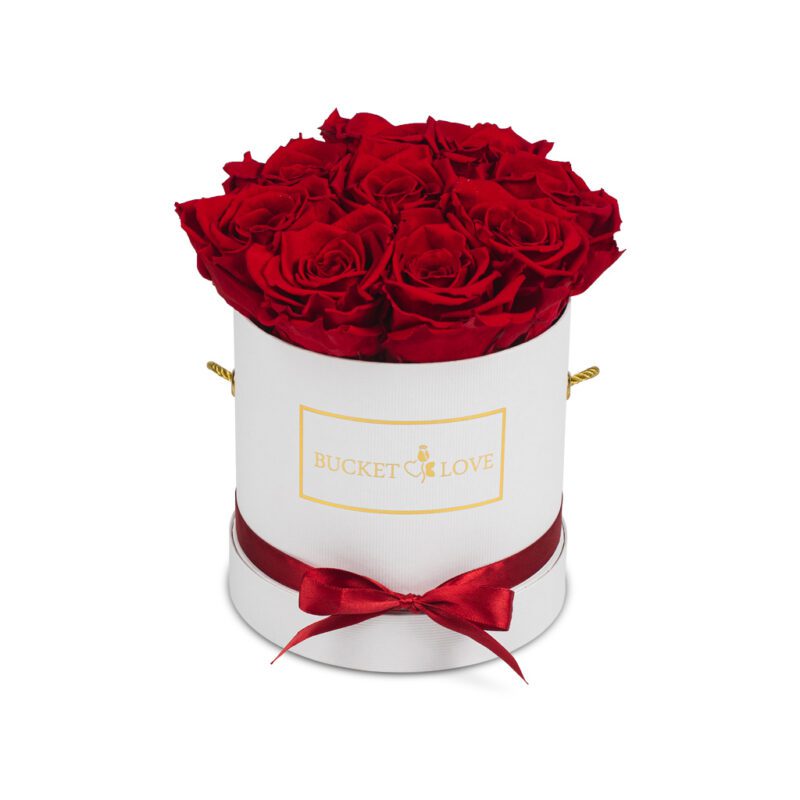 Blumenlieferung nach Hause, ewige Rosen, Eimer voller Liebe,