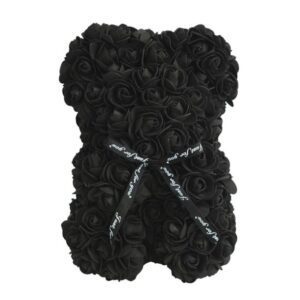 Foam roses Teddy bear - black