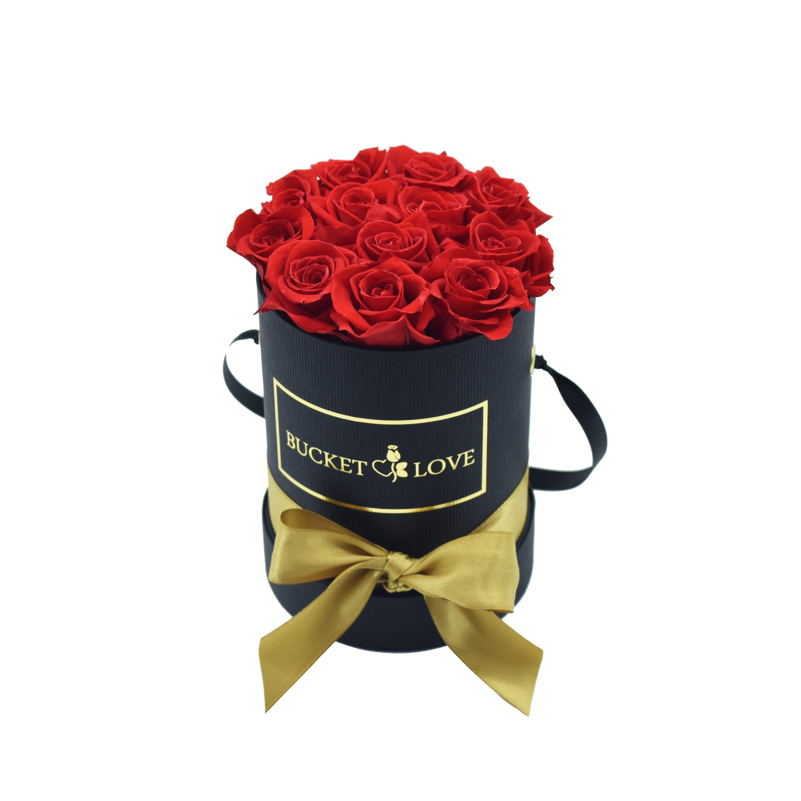 Mini Red Roses In Black (večne vrtnice) - slika 2